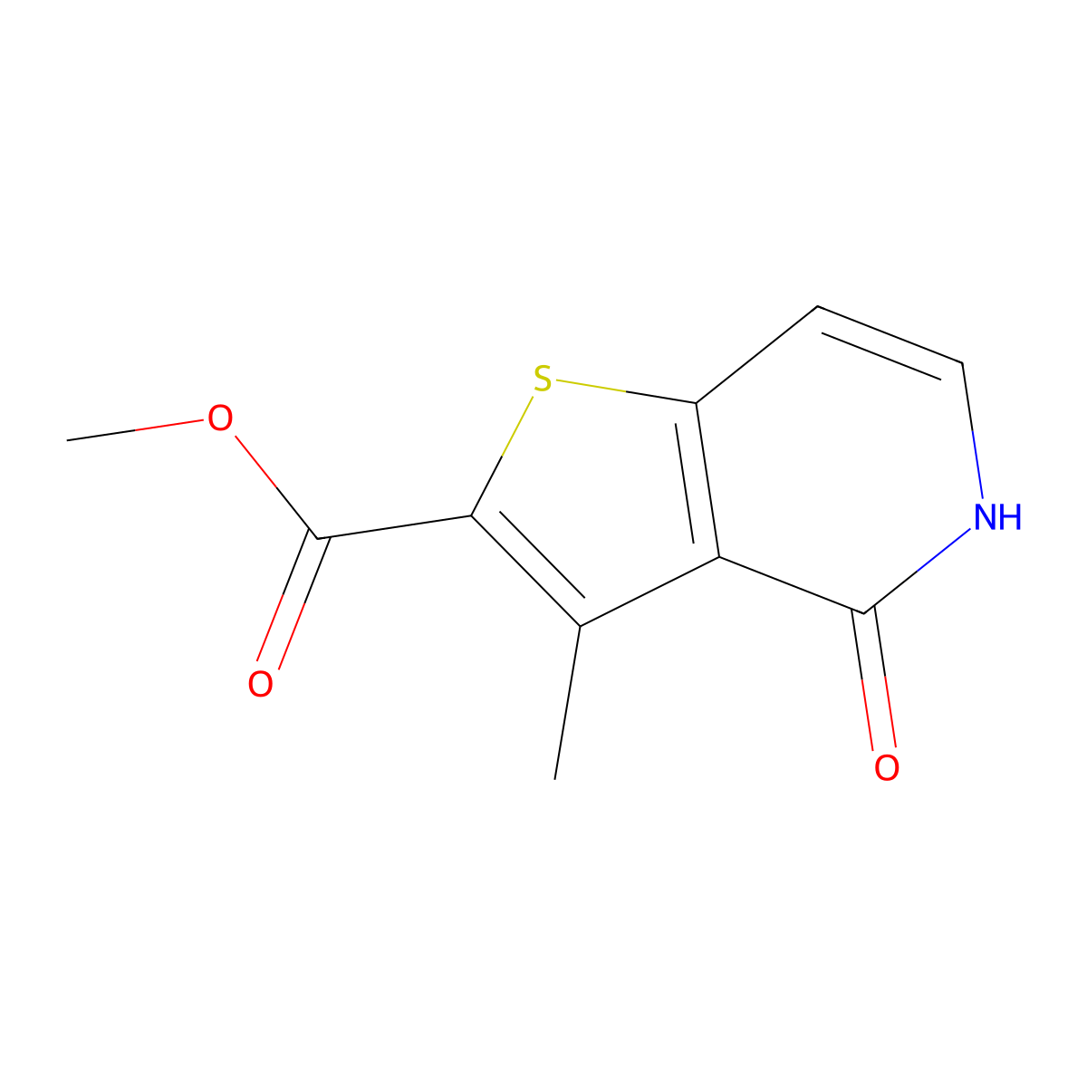 methyl3-methyl-4-oxo-4H,5H-thieno[3,2-c]pyridine-2-carboxylate molecular structure, CAS 1360892-22-3