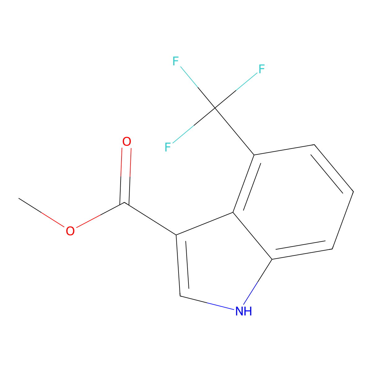 Methyl 4-(Trifluoromethyl)indole-3-carboxylate molecular structure, CAS 1360892-32-5