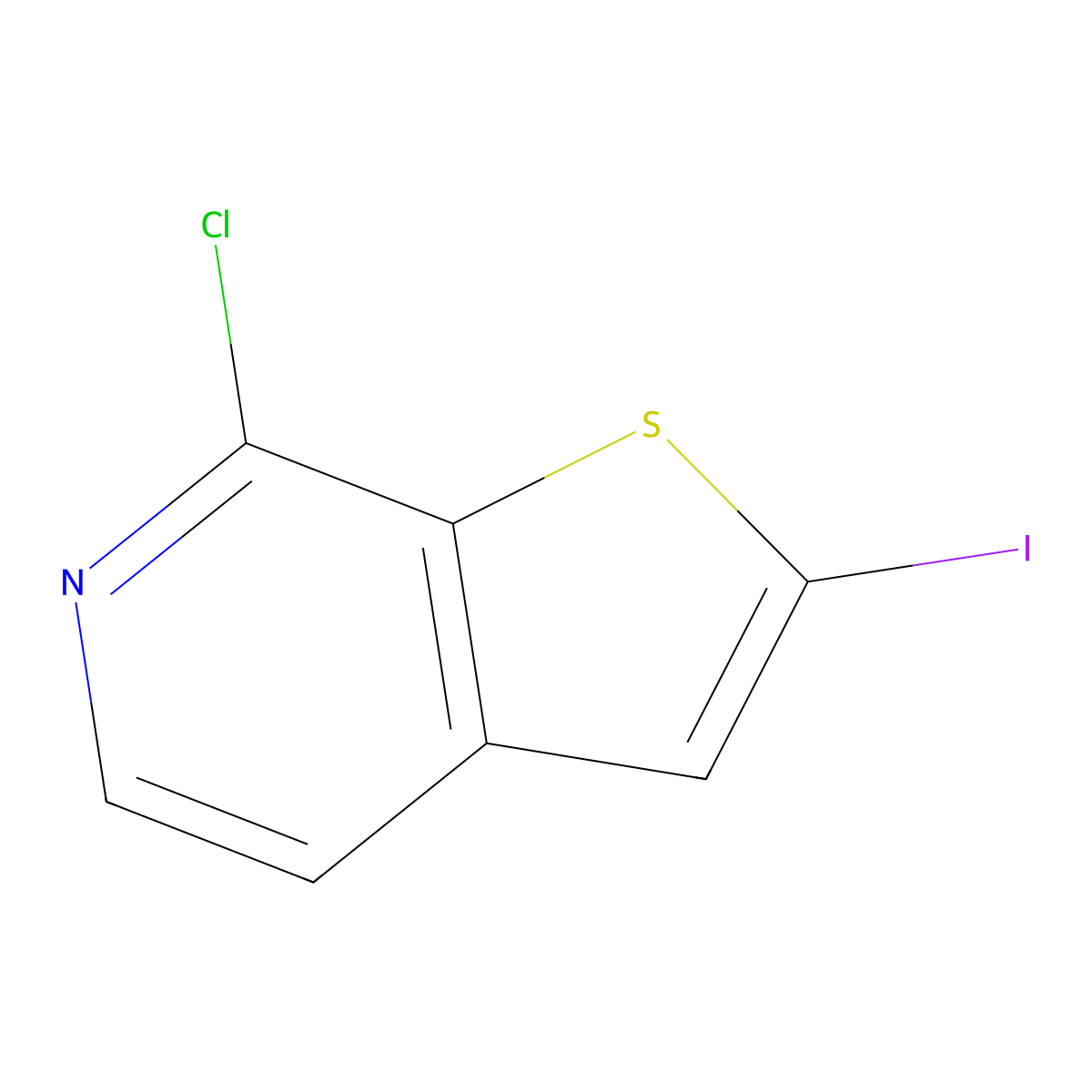 7-Chloro-2-iodothieno[2,3-c]pyridine molecular structure, CAS 1360892-68-7