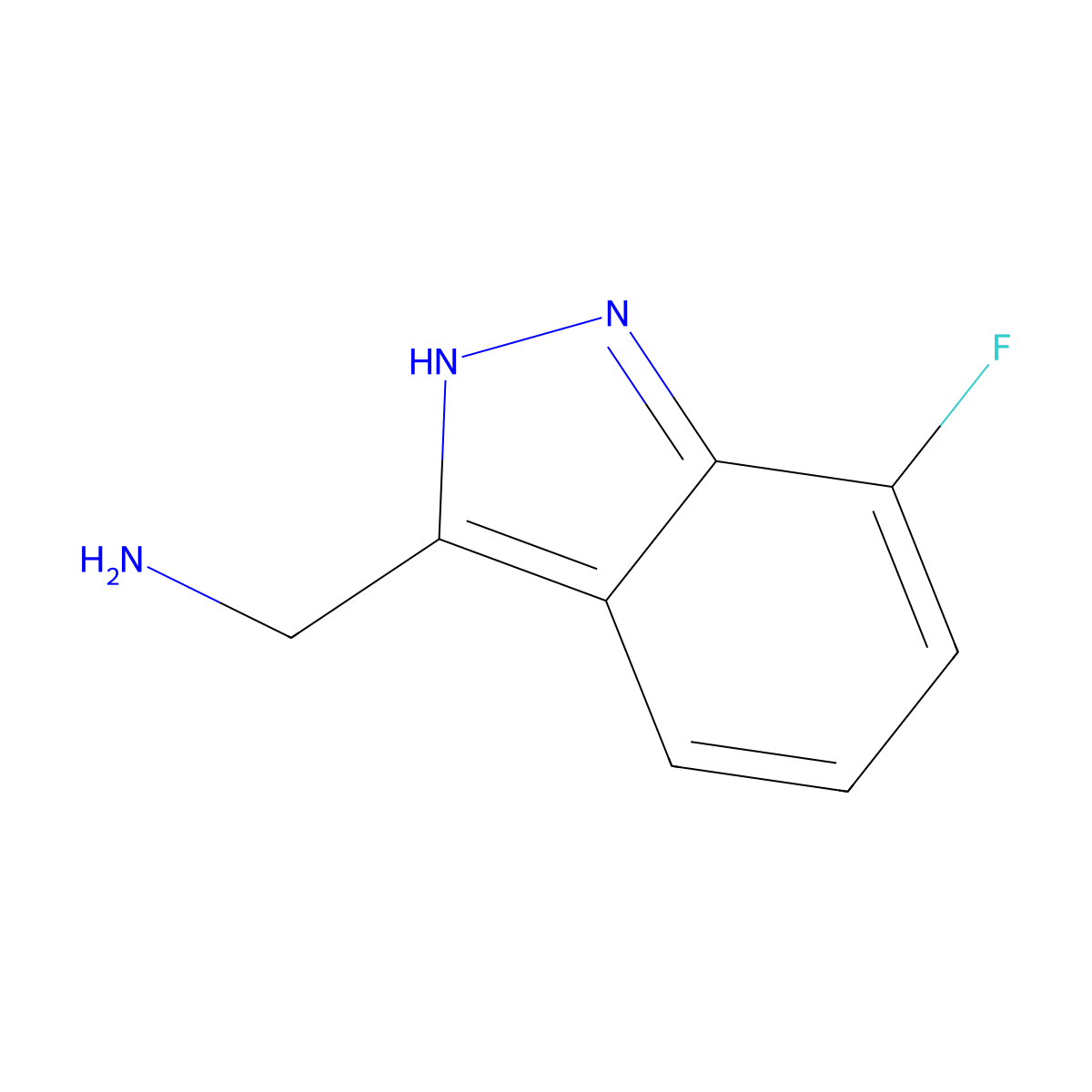 (7-fluoro-1H-indazol-3-yl)methanamine molecular structure, CAS 1360892-81-4
