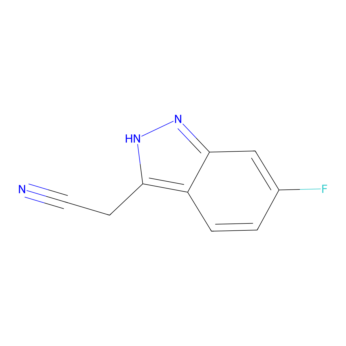 2-(6-Fluoro-1H-indazol-3-YL)acetonitrile molecular structure, CAS 1360892-92-7