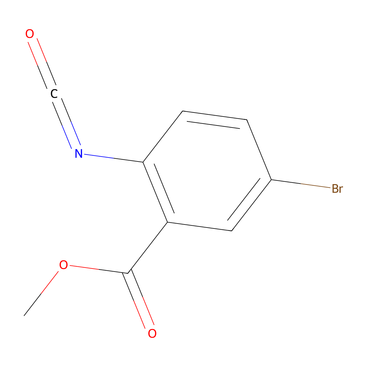 Methyl 5-bromo-2-isocyanatobenzoate molecular structure, CAS 1360894-36-5