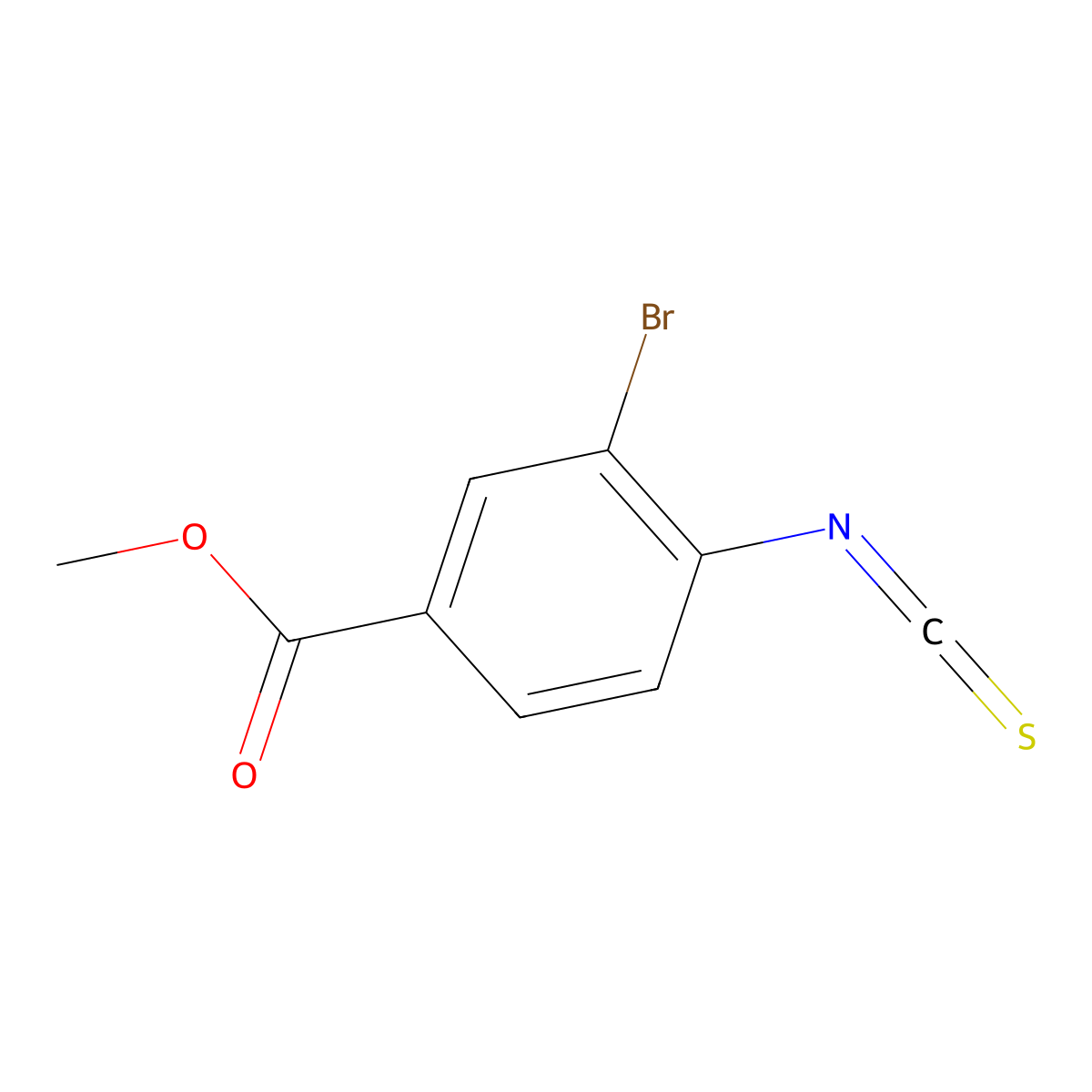 Methyl 3-bromo-4-isothiocyanatobenzoate molecular structure, CAS 1360894-58-1