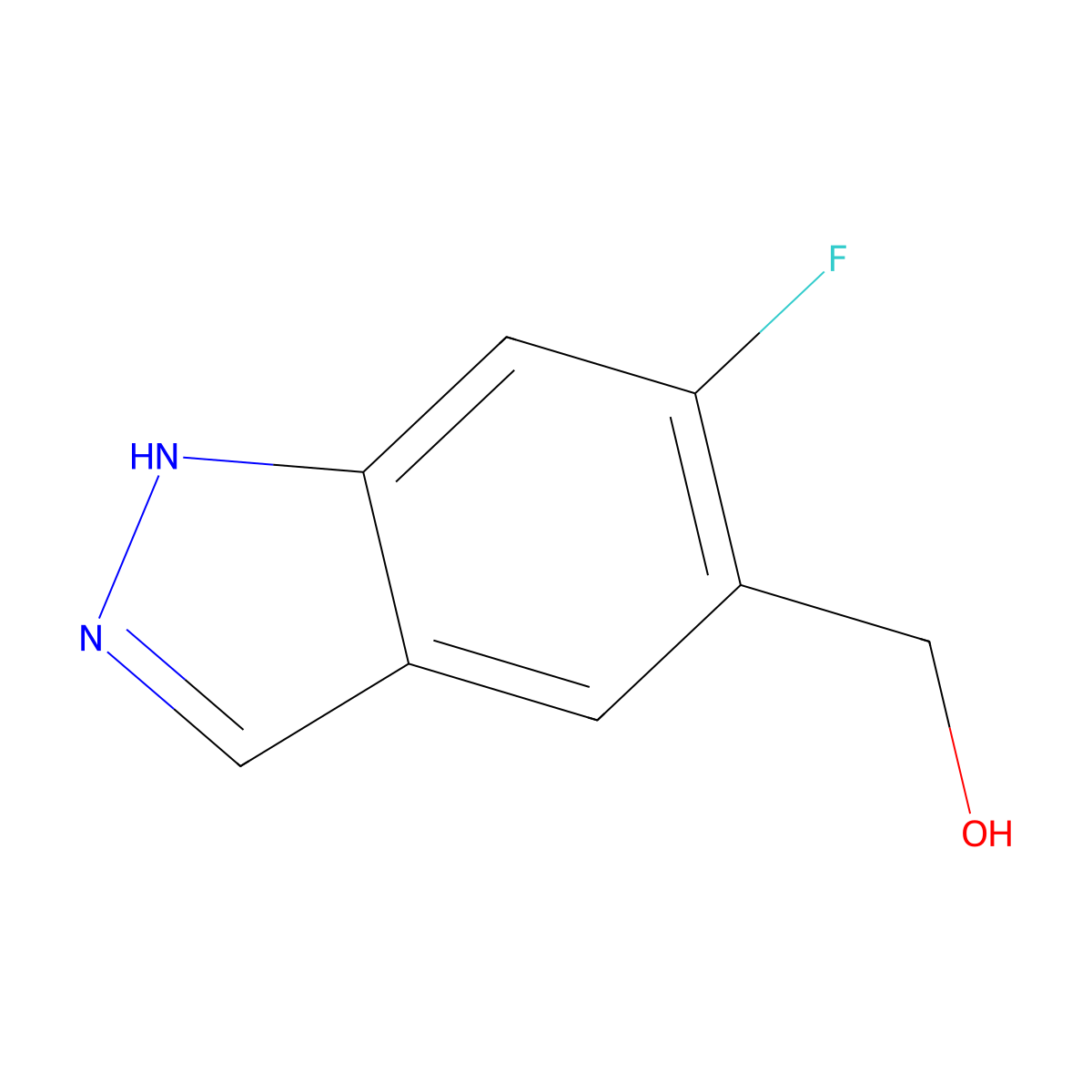 (6-Fluoro-1H-indazol-5-yl)methanol molecular structure, CAS 1360894-74-1
