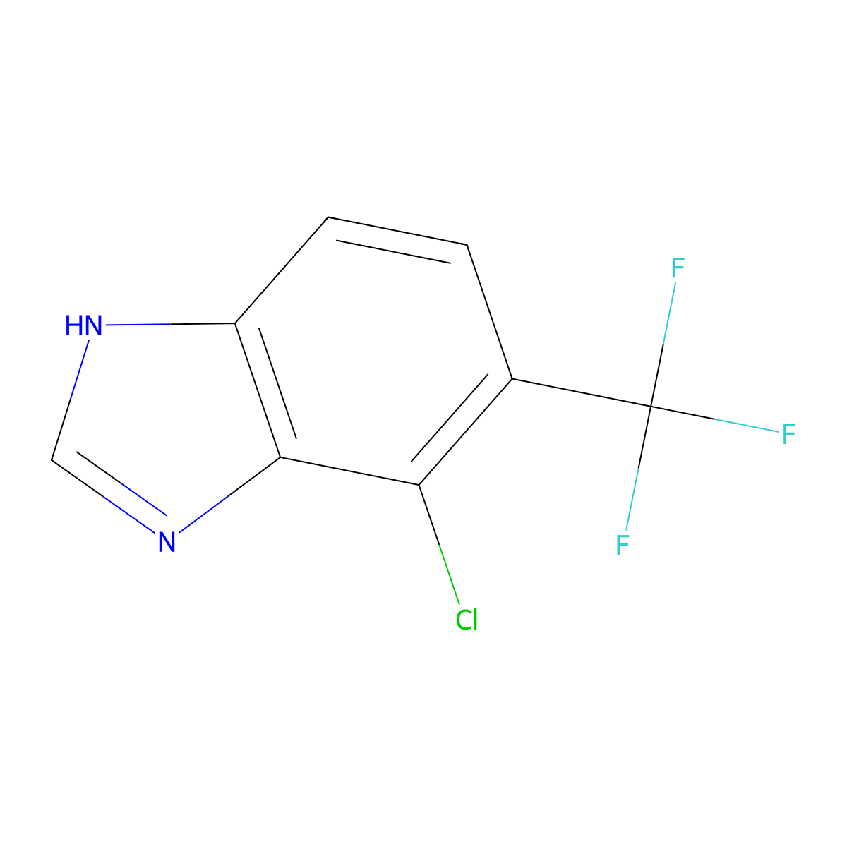 7-Chloro-6-(trifluoromethyl)-1H-benzo[d]imidazole molecular structure, CAS 1360899-39-3