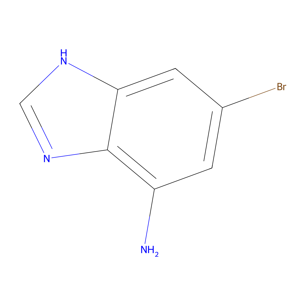 5-bromo-1H-1,3-benzodiazol-7-amine molecular structure, CAS 1360899-50-8