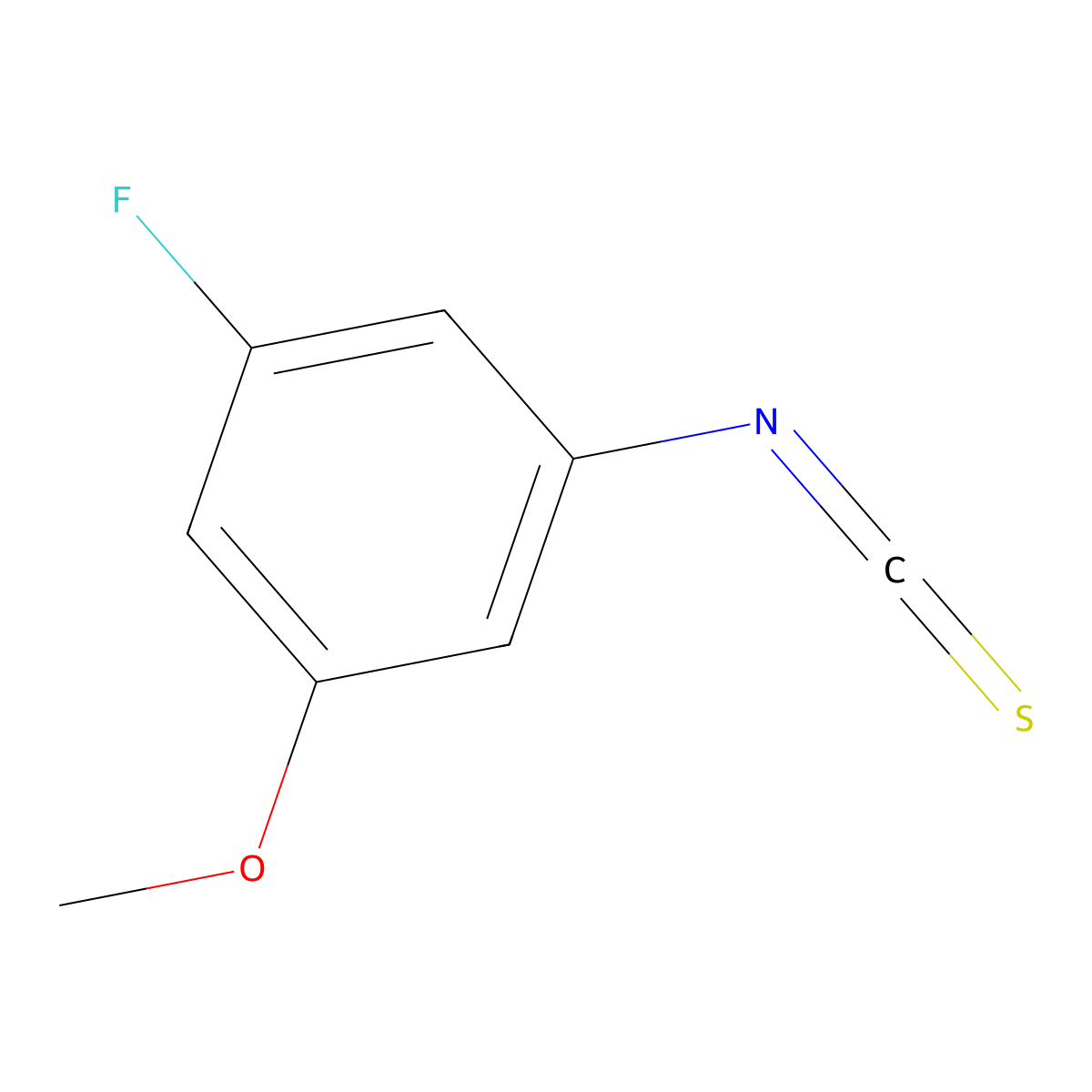 1-Fluoro-3-isothiocyanato-5-methoxybenzene molecular structure, CAS 1360899-87-1