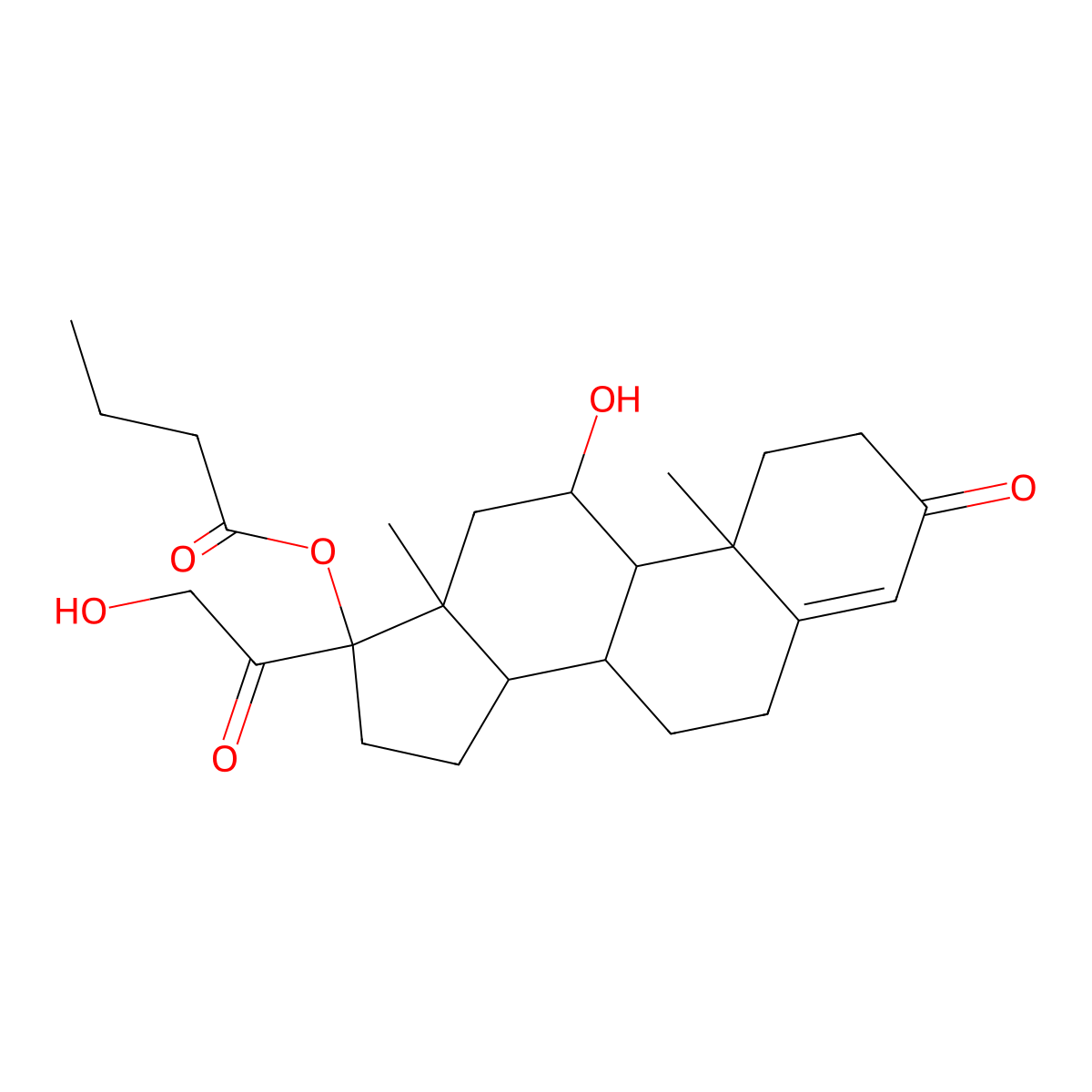 Hydrocortisone Butyrate molecular structure, CAS 13609-67-1