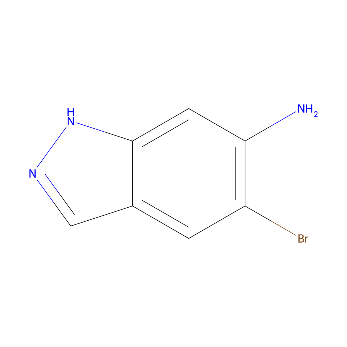 5-Bromo-1H-indazol-6-amine molecular structure, CAS 1360900-38-4