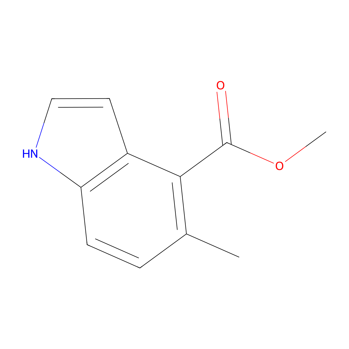 Methyl 5-methyl-1H-indole-4-carboxylate molecular structure, CAS 1360902-02-8