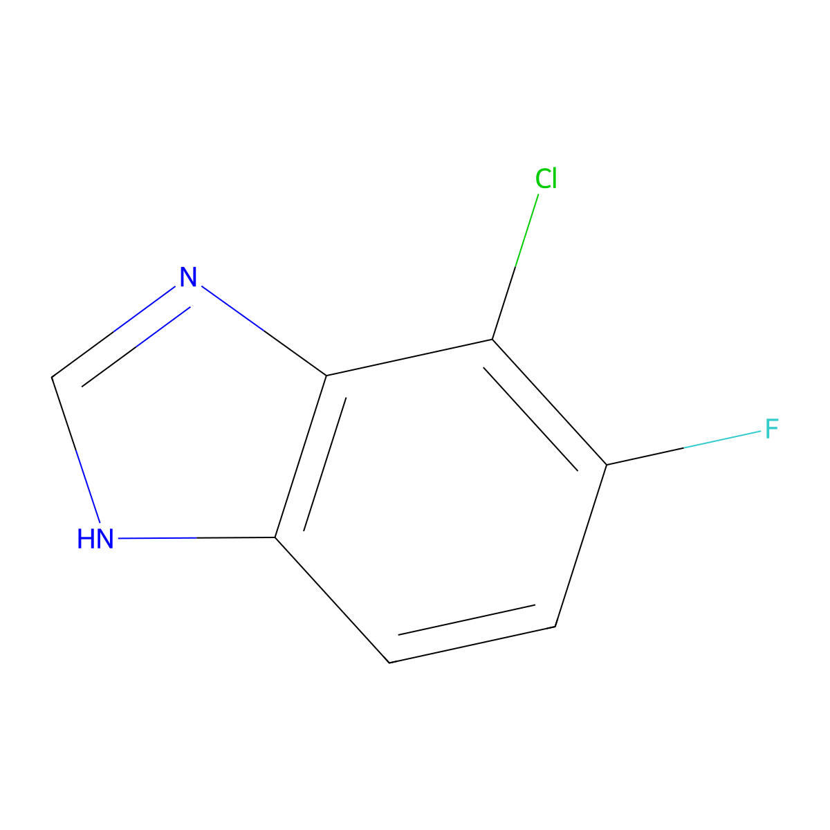 4-Chloro-5-fluoro-1H-benzo[d]imidazole molecular structure, CAS 1360902-43-7
