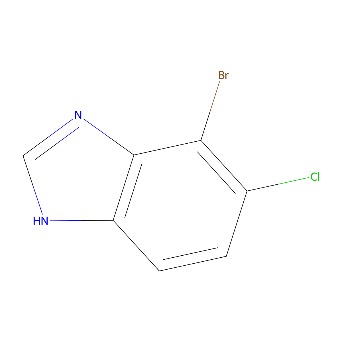 4-Bromo-5-chloro-1H-benzimidazole molecular structure, CAS 1360902-51-7