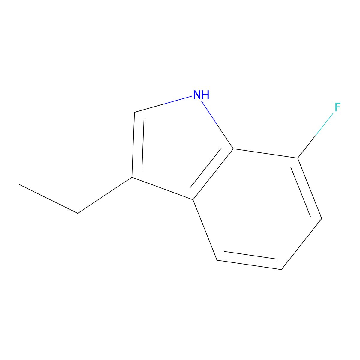 3-Ethyl-7-fluoro-1H-indole molecular structure, CAS 1360902-63-1