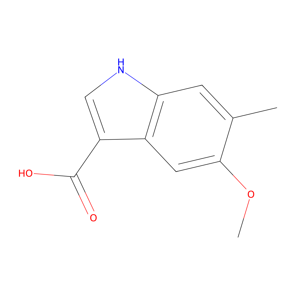 5-Methoxy-6-methyl-1H-indole-3-carboxylic acid molecular structure, CAS 1360902-79-9