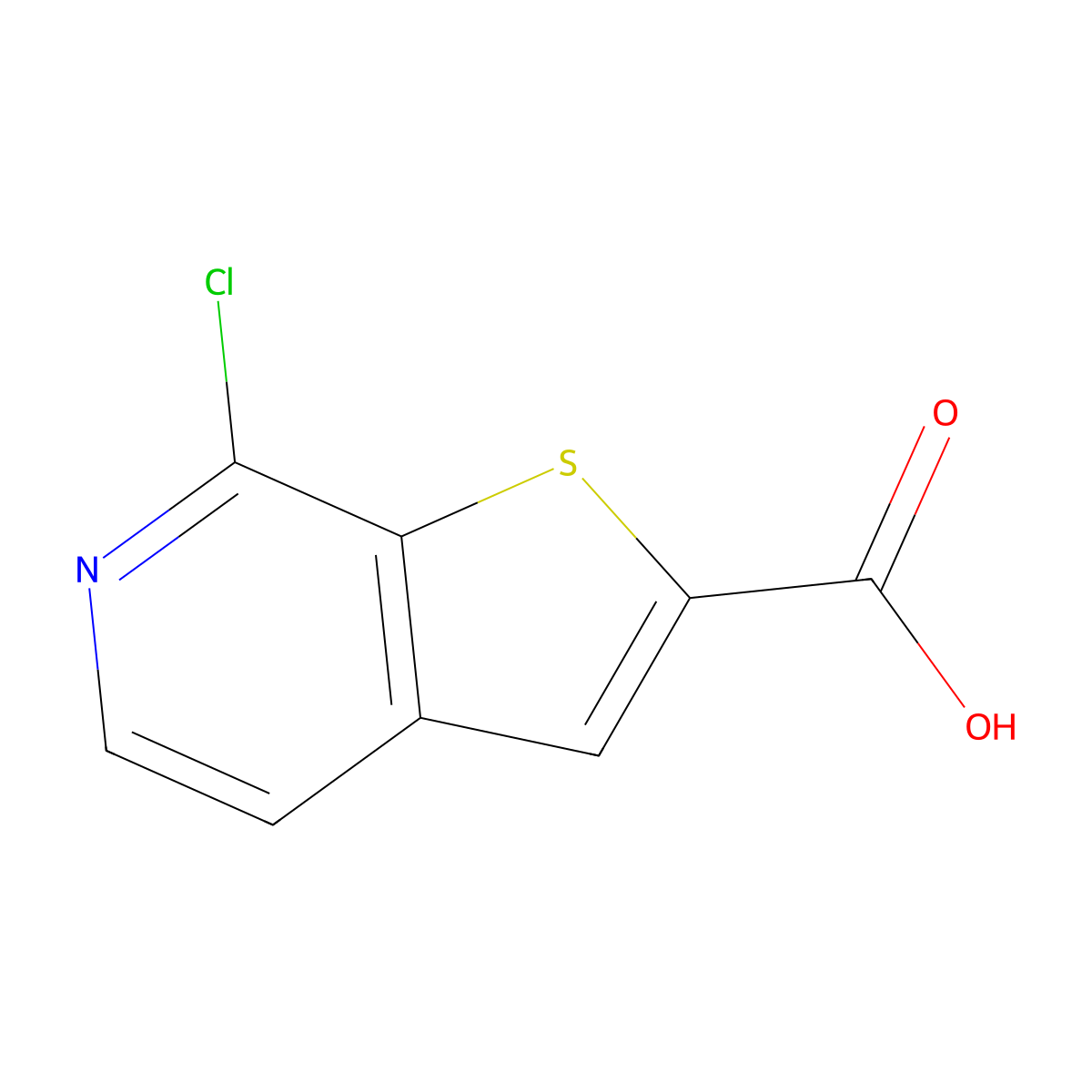 7-Chlorothieno[2,3-c]pyridine-2-carboxylic acid molecular structure, CAS 1360902-95-9