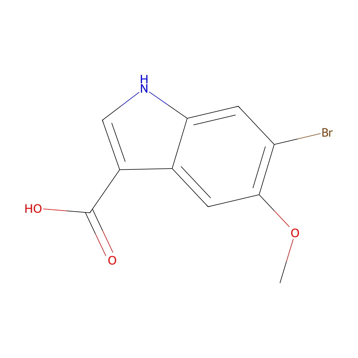 6-Bromo-5-methoxy-1H-indole-3-carboxylic acid molecular structure, CAS 1360902-97-1