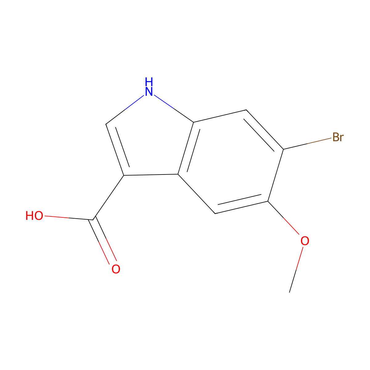 6-Bromo-5-methoxy-1H-indole-3-carboxylic acid molecular structure, CAS 1360902-97-1