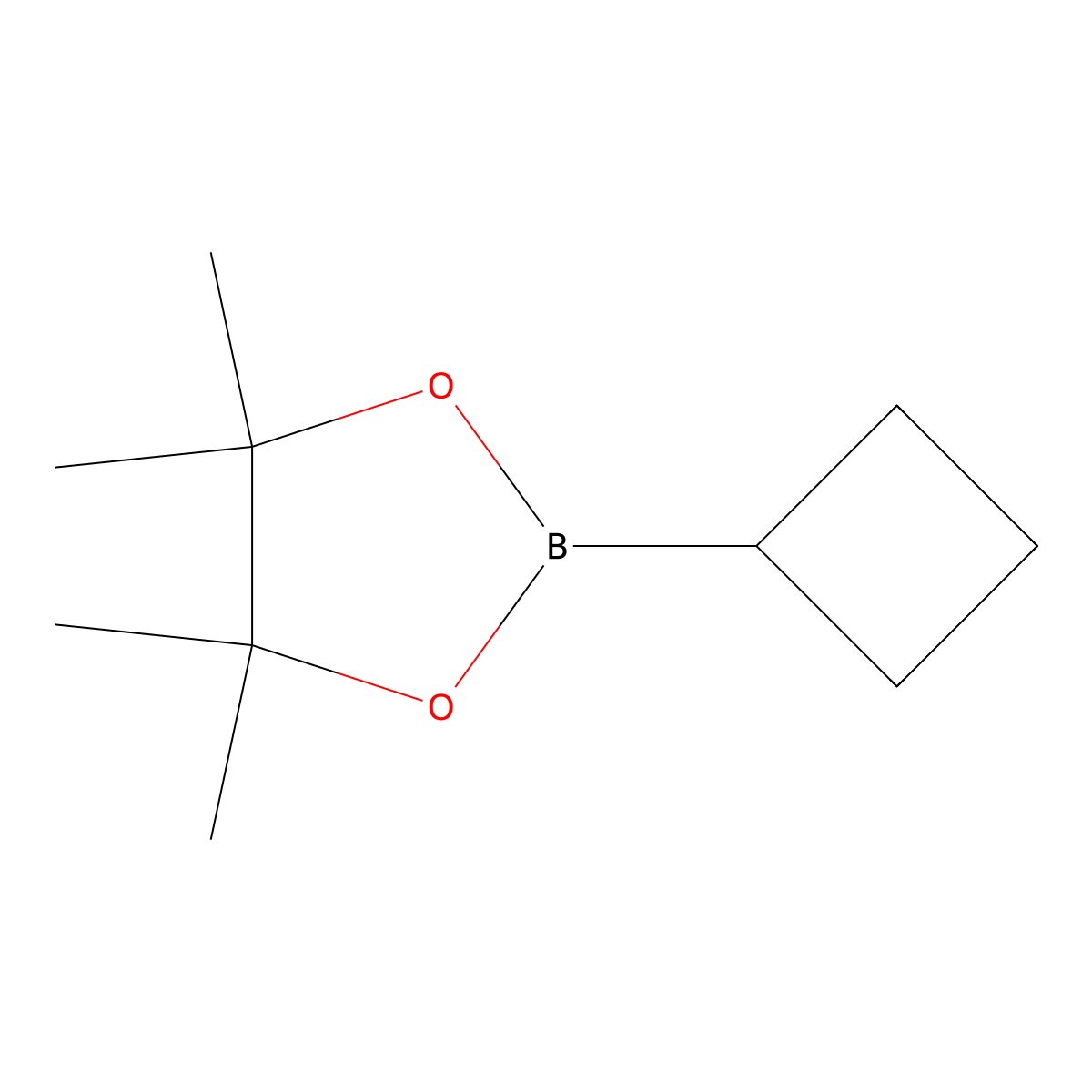 2-Cyclobutyl-4,4,5,5-tetramethyl-1,3,2-dioxaborolane molecular structure, CAS 1360914-08-4