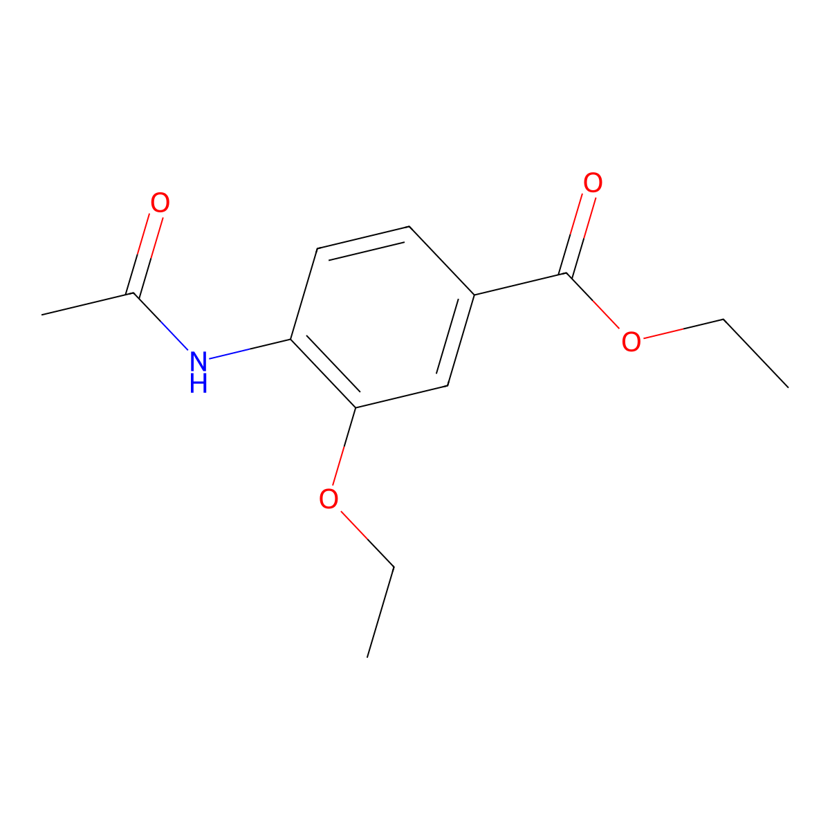 Ethyl 4-(acetylamino)-3-ethoxybenzoate molecular structure, CAS 1360914-64-2