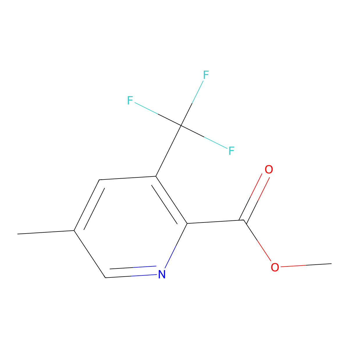 Methyl 5-methyl-3-(trifluoromethyl)picolinate molecular structure, CAS 1360917-88-9