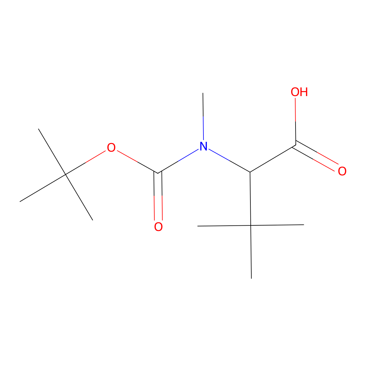 N-Boc-N,3-dimethyl-L-valine molecular structure, CAS 136092-79-0