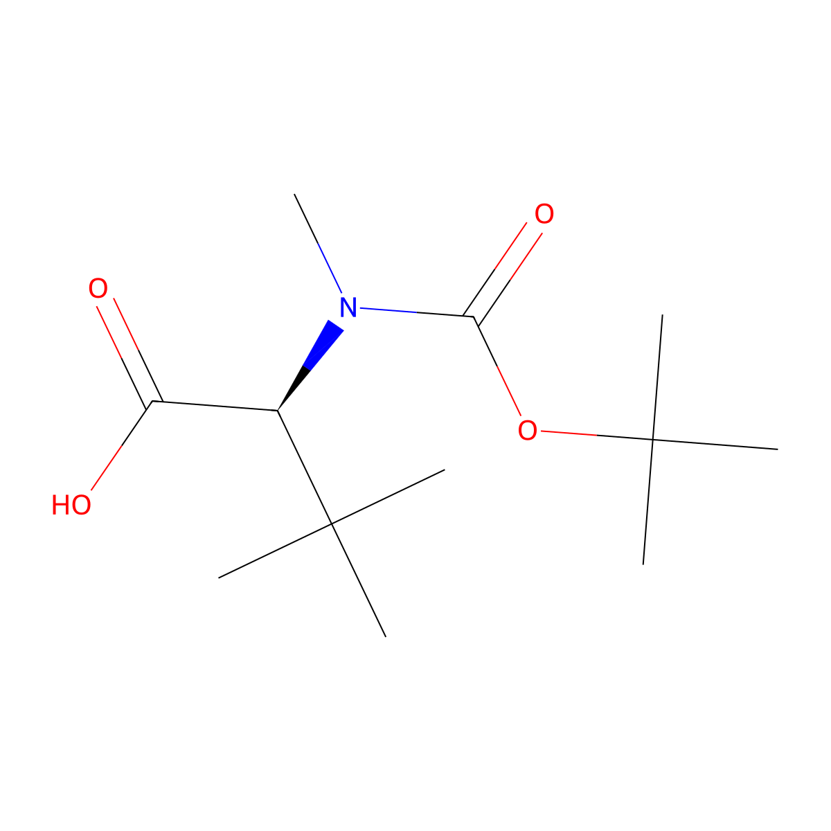 N-Boc-N,3-dimethyl-L-valine molecular structure, CAS 136092-79-0