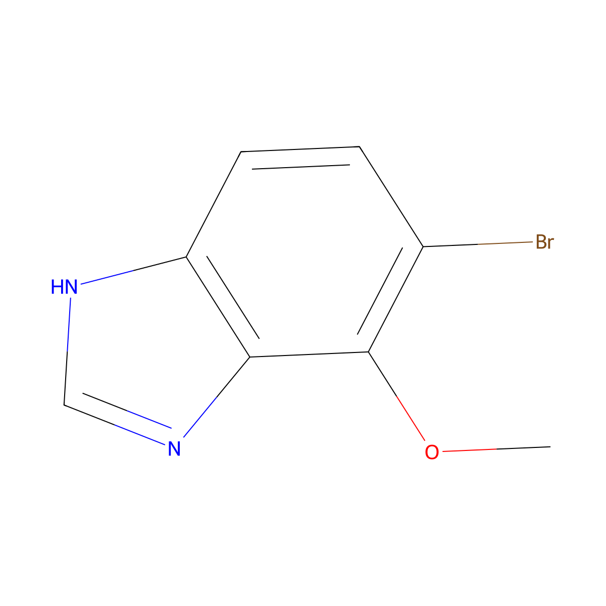 5-bromo-4-methoxy-1H-benzimidazole molecular structure, CAS 1360920-37-1