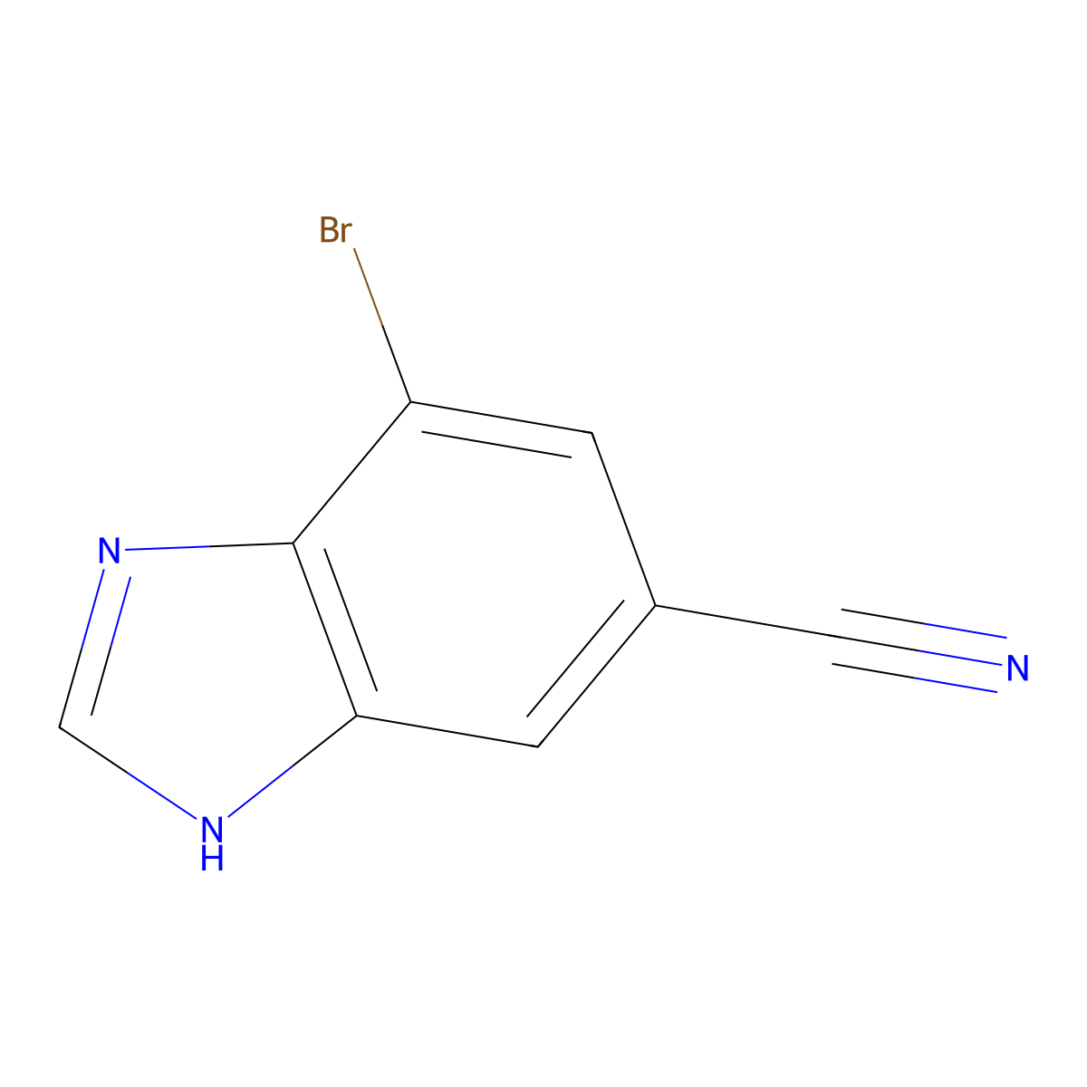 4-Bromo-1H-benzimidazole-6-carbonitrile molecular structure, CAS 1360921-11-4