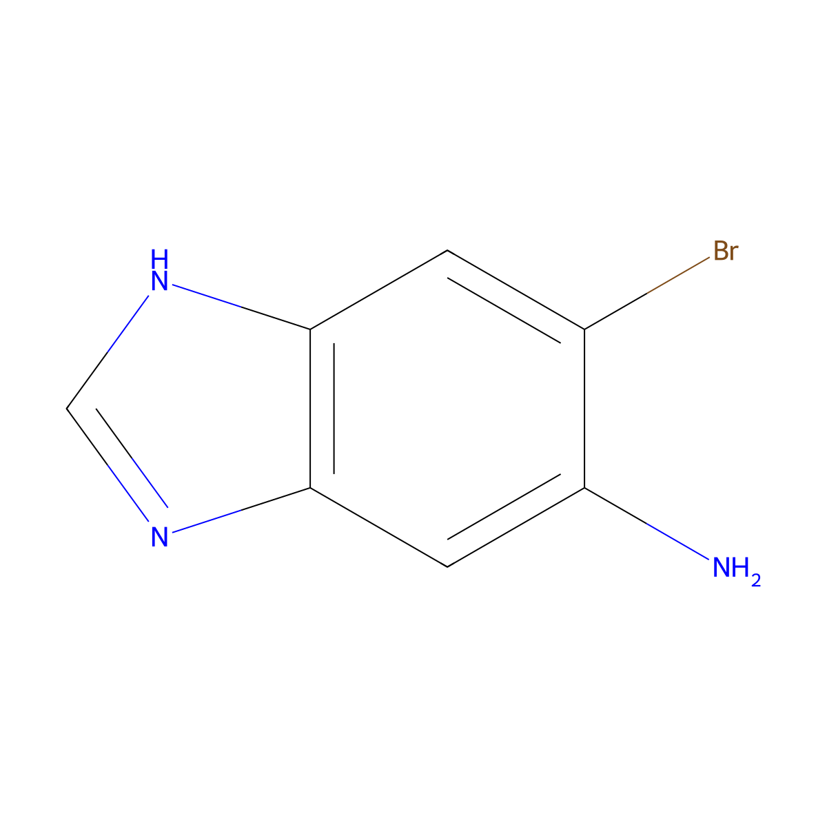 6-Bromo-1H-benzo[d]imidazol-5-amine molecular structure, CAS 1360921-27-2