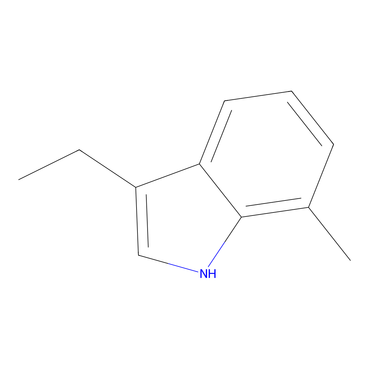 3-ethyl-7-methyl-1H-indole molecular structure, CAS 1360921-73-8