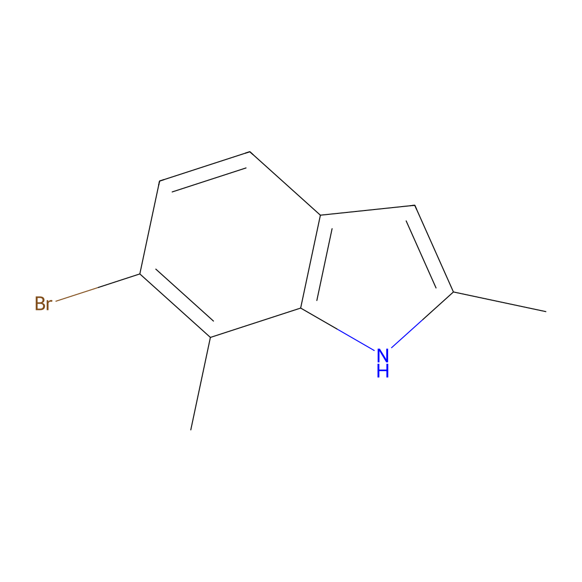 6-Bromo-2,7-dimethyl-1H-indole molecular structure, CAS 1360922-20-8