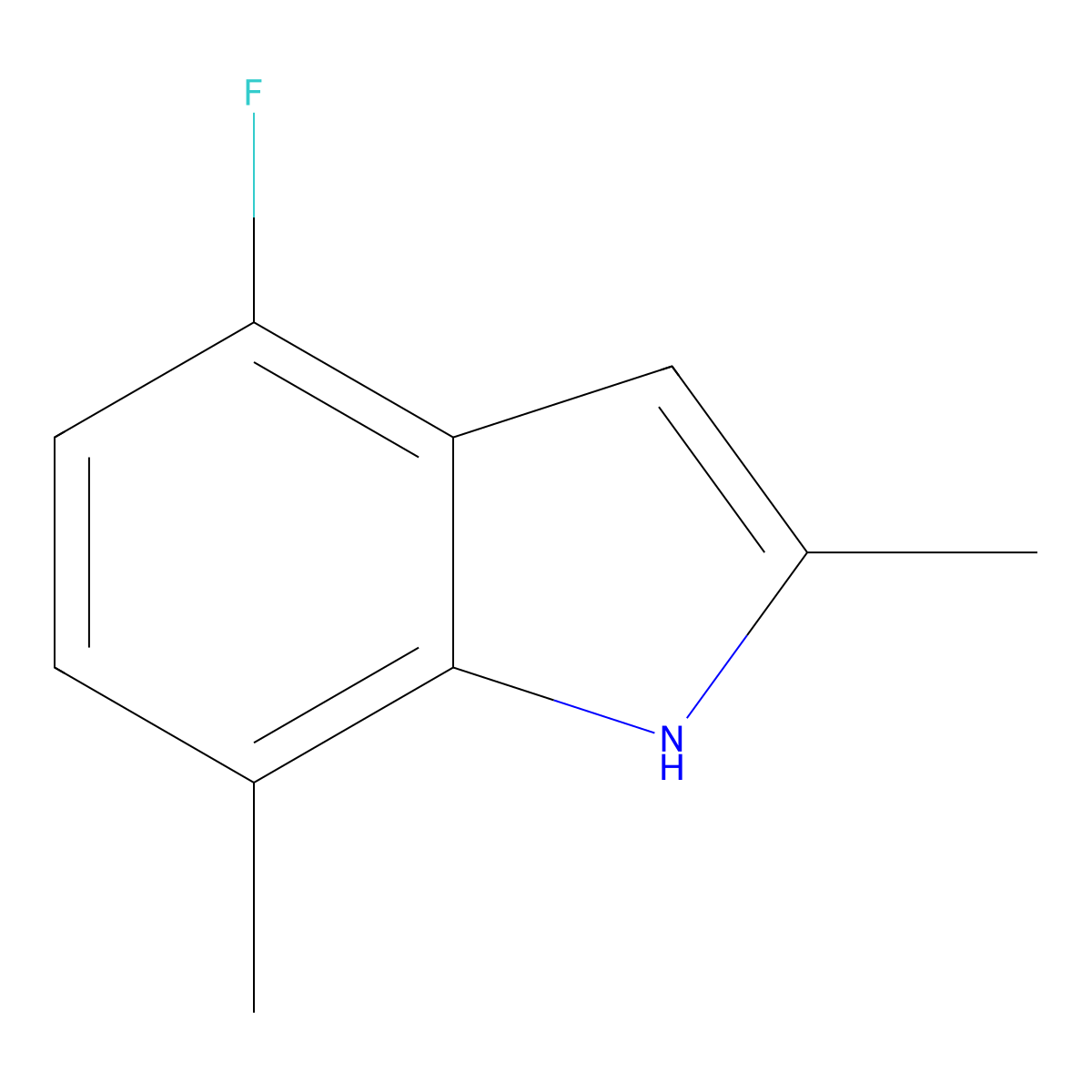 4-Fluoro-2,7-dimethyl-1H-indole molecular structure, CAS 1360927-39-4