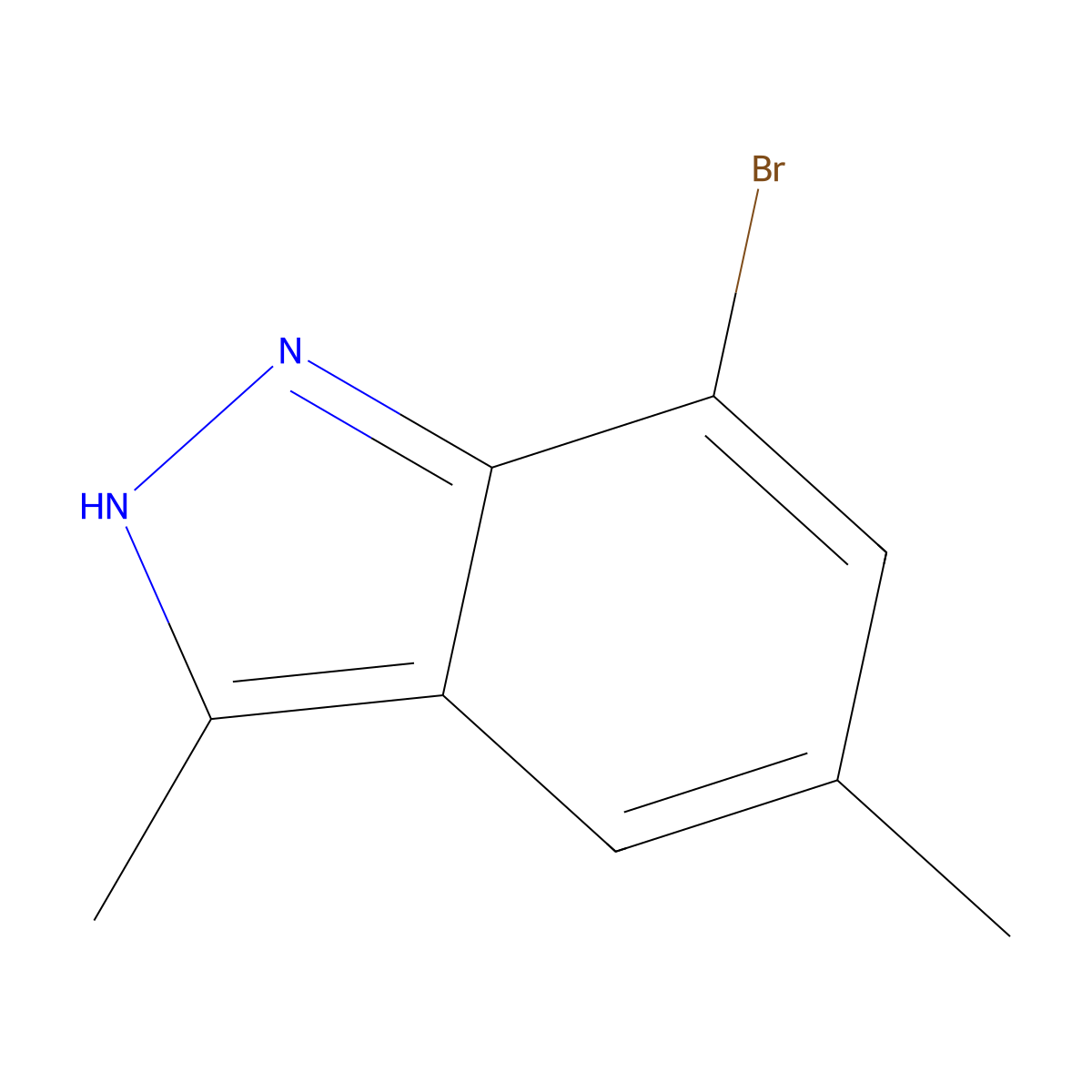 7-Bromo-3,5-dimethyl-1H-indazole molecular structure, CAS 1360928-22-8