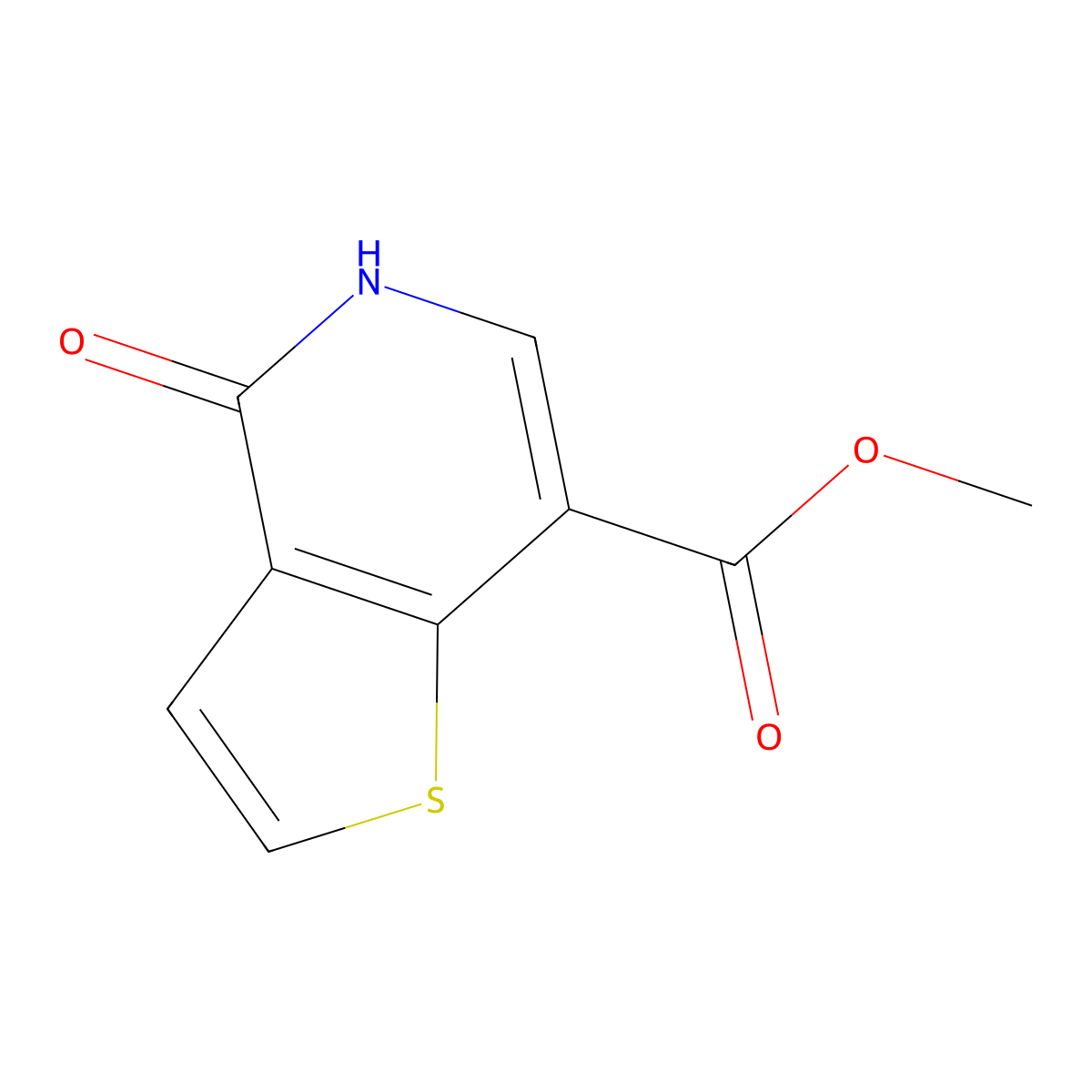 Methyl 4-hydroxythieno[3,2-c]pyridine-7-carboxylate molecular structure, CAS 1360929-34-5