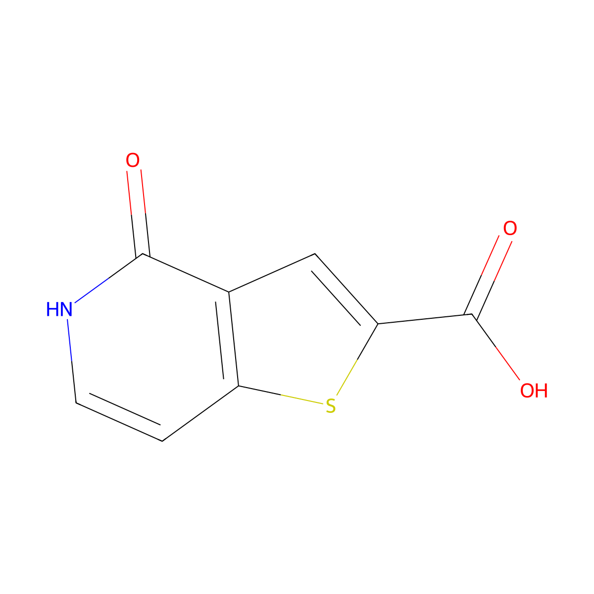 4-Oxo-4,5-dihydrothieno[3,2-c]pyridine-2-carboxylic acid molecular structure, CAS 1360929-58-3