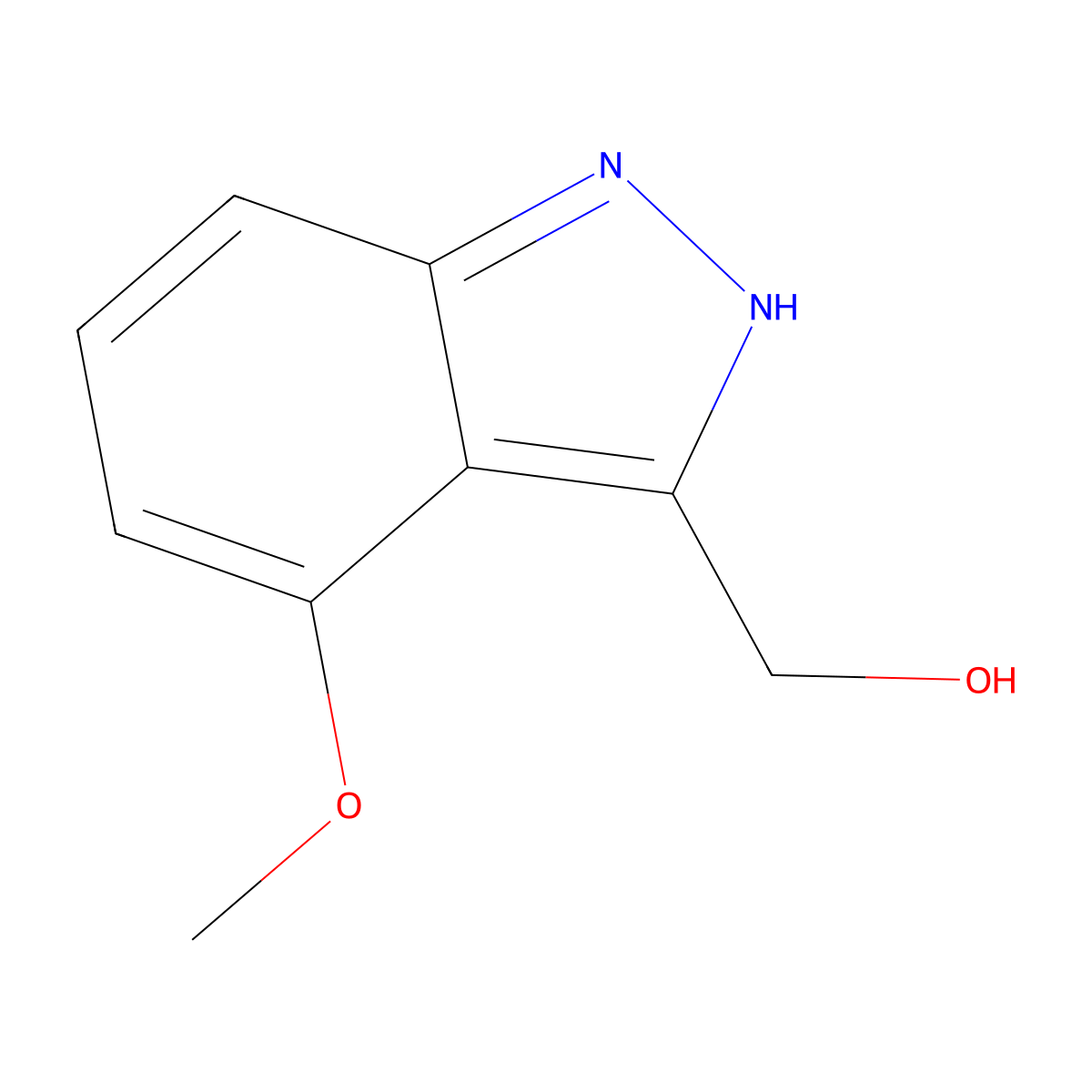 1H-Indazole-3-methanol, 4-methoxy- molecular structure, CAS 1360929-73-2