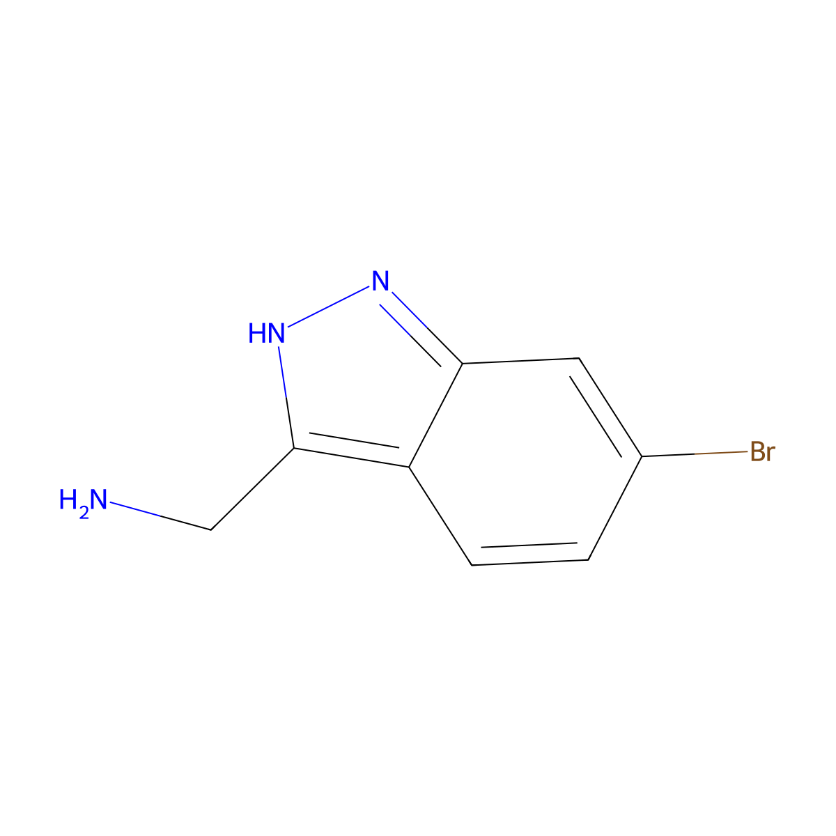 (6-Bromo-1H-indazol-3-yl)methanamine molecular structure, CAS 1360929-81-2