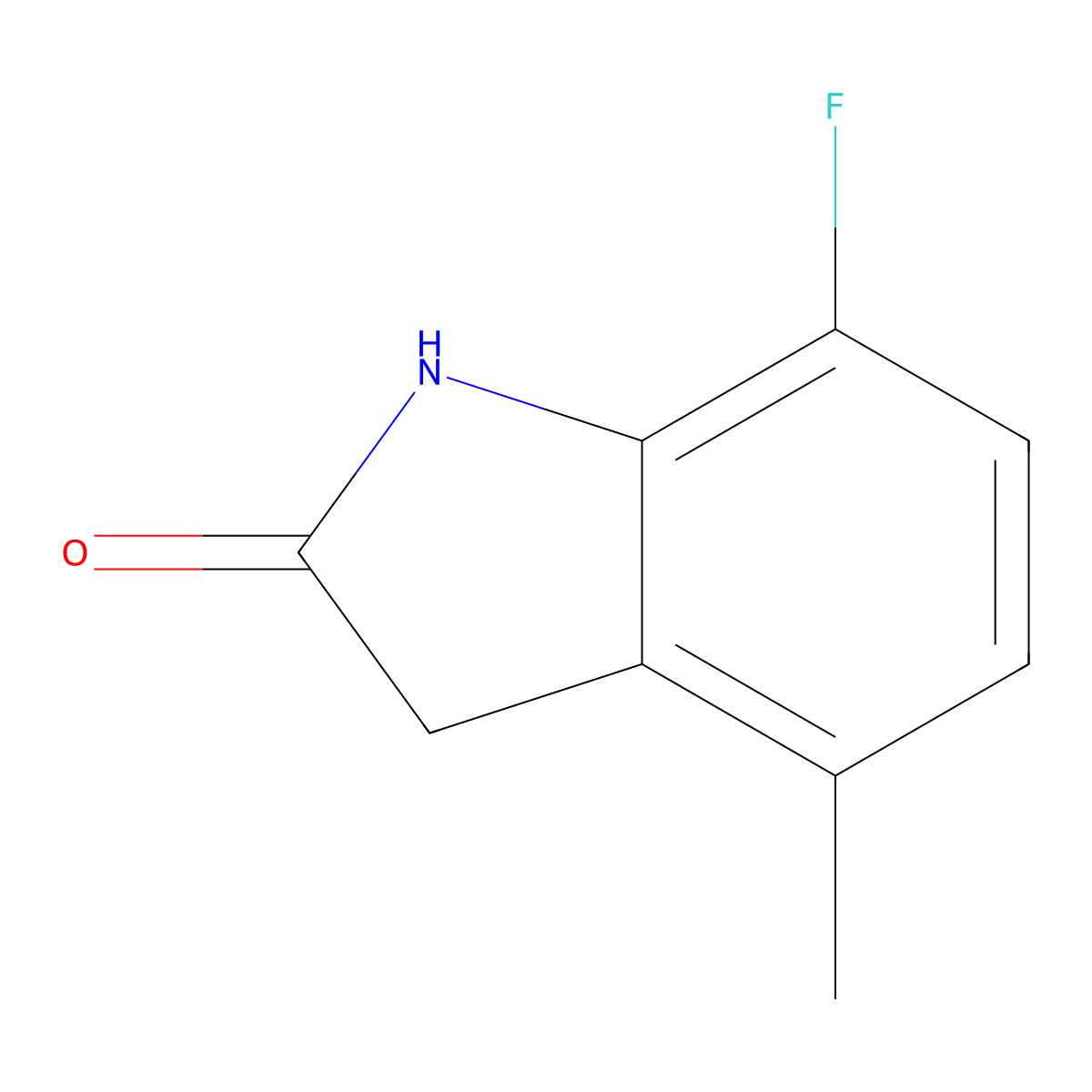 7-Fluoro-4-methylindolin-2-one molecular structure, CAS 1360930-20-6