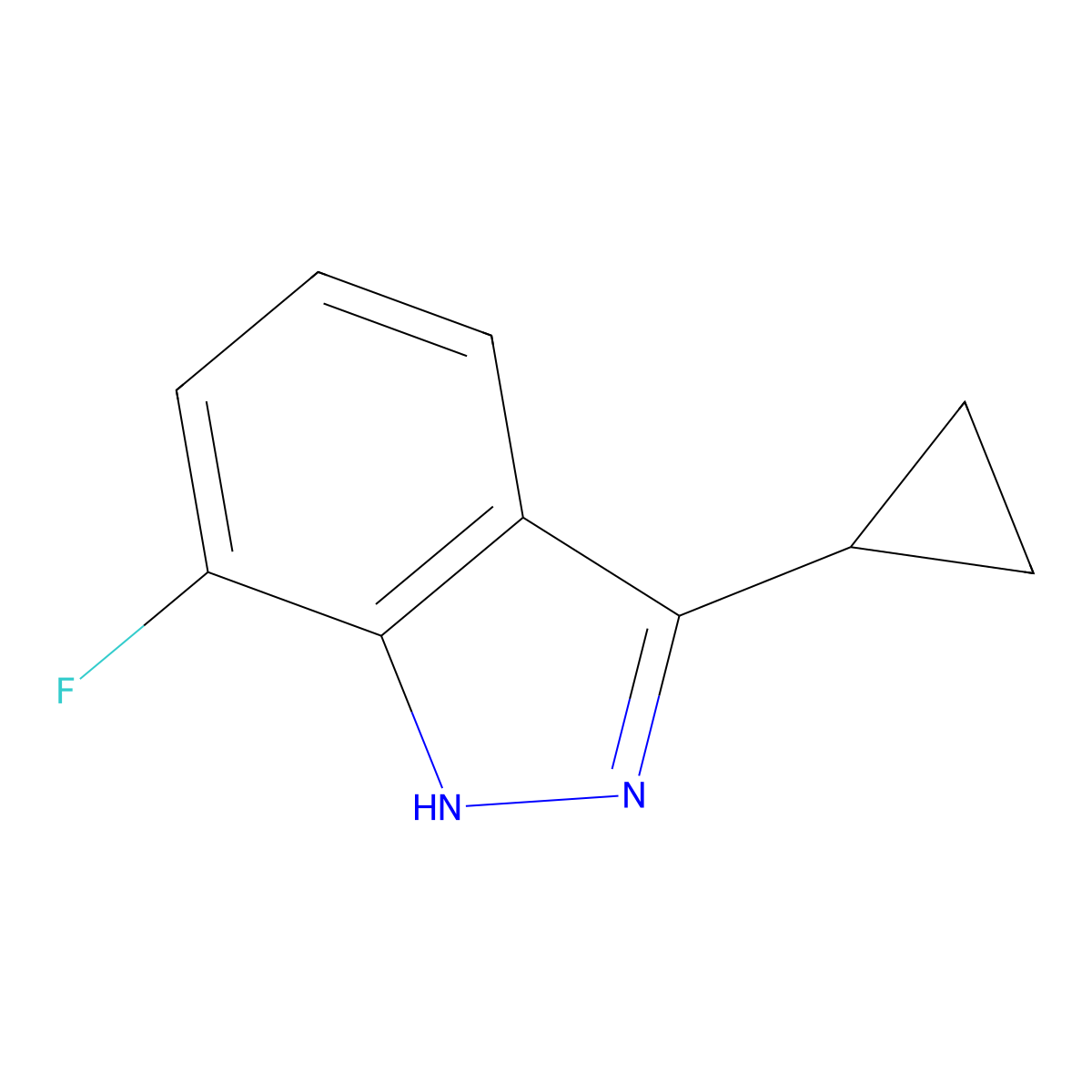 3-Cyclopropyl-7-fluoro-1H-indazole molecular structure, CAS 1360931-62-9