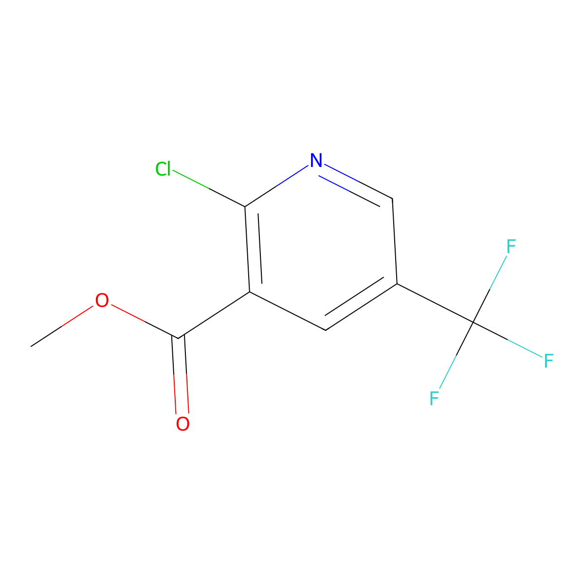 Methyl 2-chloro-5-(trifluoromethyl)nicotinate molecular structure, CAS 1360934-51-5