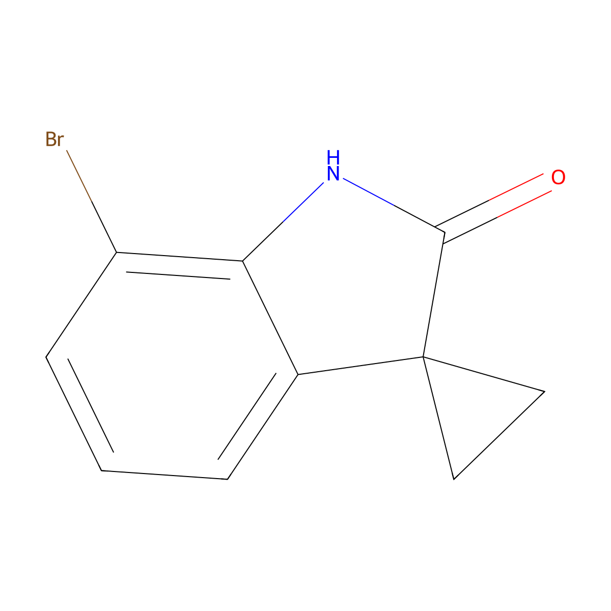 7'-Bromospiro[cyclopropane-1,3'-indolin]-2'-one molecular structure, CAS 1360935-49-4