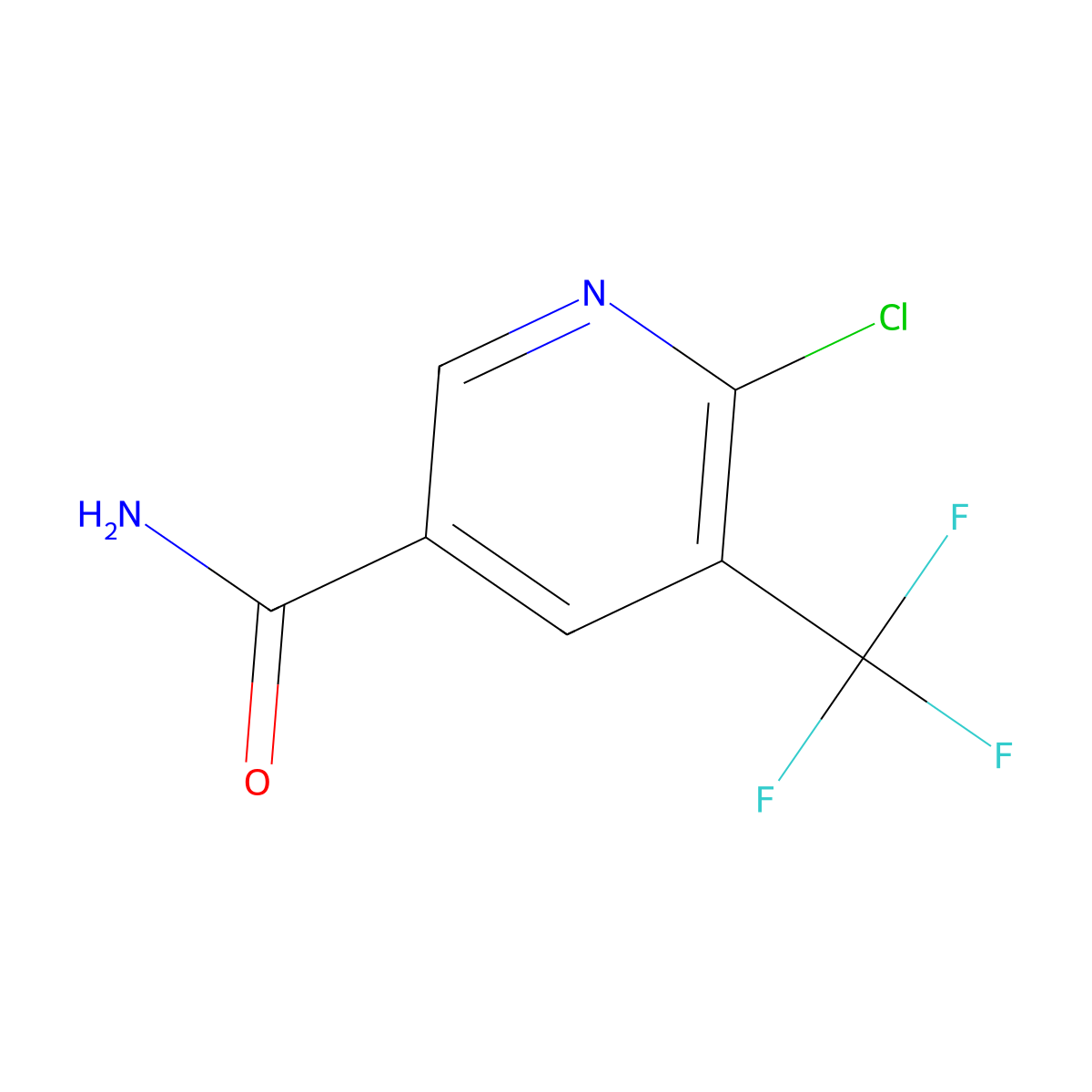 6-Chloro-5-(trifluoromethyl)nicotinamide molecular structure, CAS 1360936-15-7