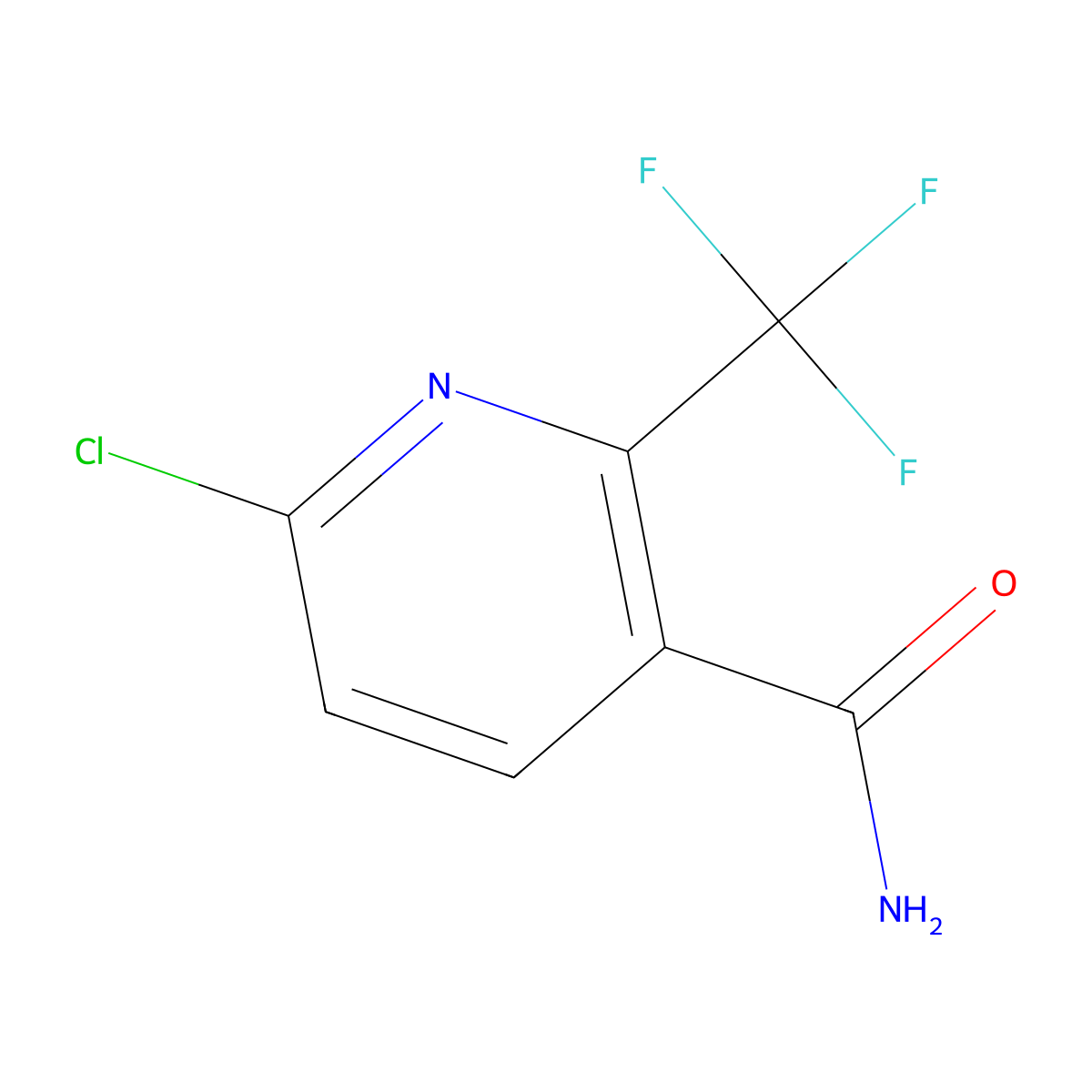 6-Chloro-2-(trifluoromethyl)nicotinamide molecular structure, CAS 1360936-74-8