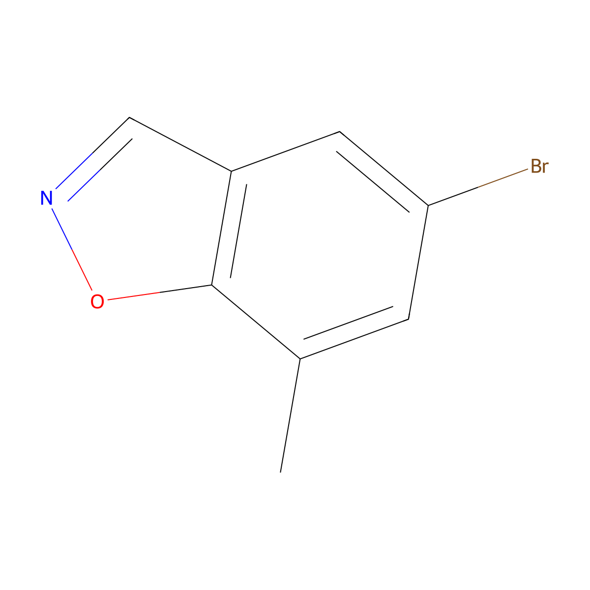 5-Bromo-7-methyl-1,2-benzoxazole molecular structure, CAS 1360936-76-0