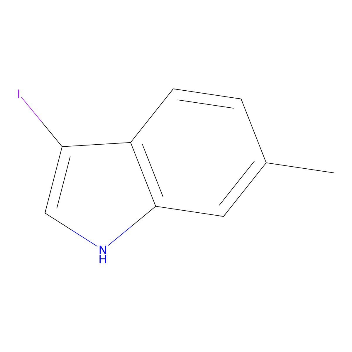 3-iodo-6-methyl-1H-indole molecular structure, CAS 1360939-00-9