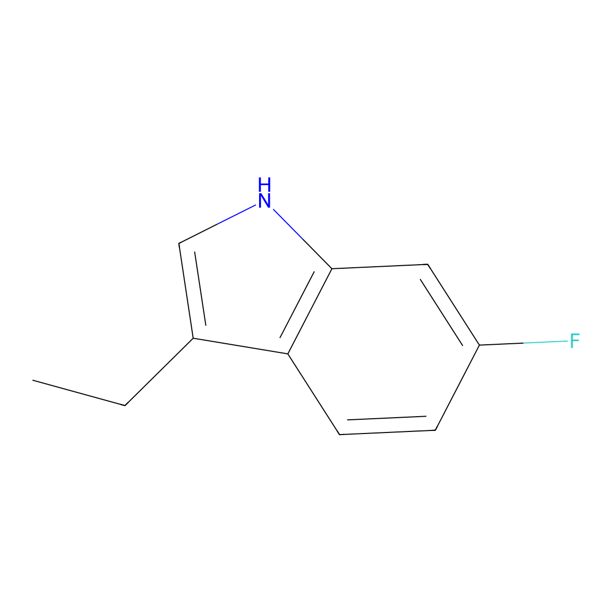 3-ethyl-6-fluoro-1H-indole molecular structure, CAS 1360940-05-1