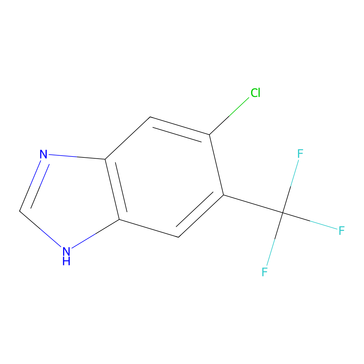 5-Chloro-6-(trifluoromethyl)-1H-benzimidazole molecular structure, CAS 1360940-71-1