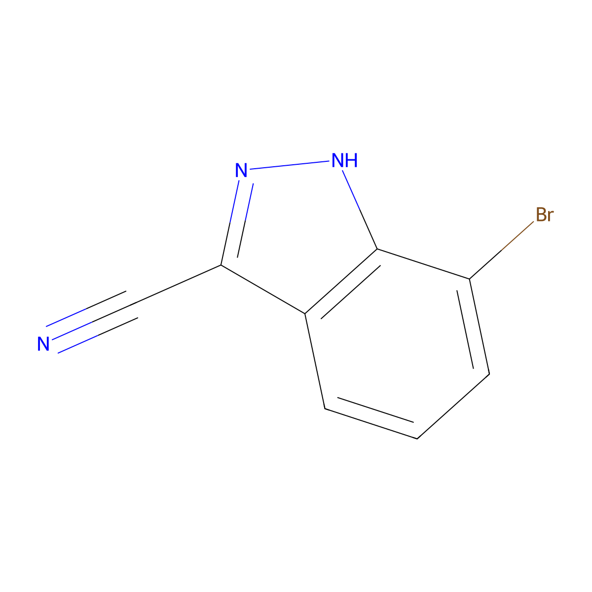 7-bromo-1H-indazole-3-carbonitrile molecular structure, CAS 1360941-93-0