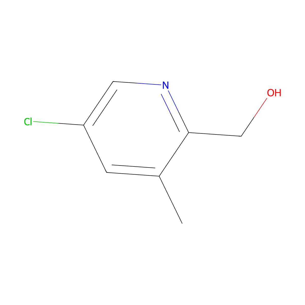 (5-Chloro-3-methylpyridin-2-yl)methanol molecular structure, CAS 1360944-43-9