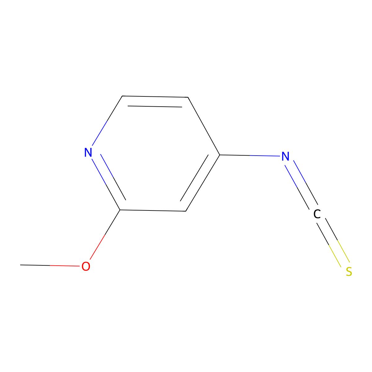 4-Isothiocyanato-2-methoxypyridine molecular structure, CAS 1360944-69-9